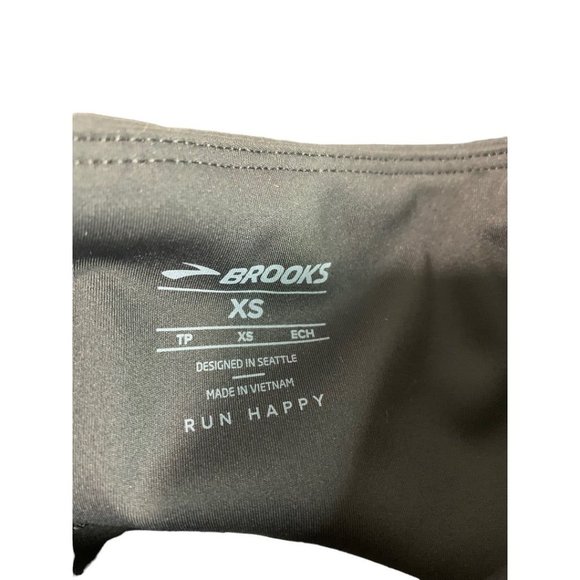 XS Brooks Women's New Black 1/2 Crop Tight High Waist Compression Leggings - Picture 9 of 13